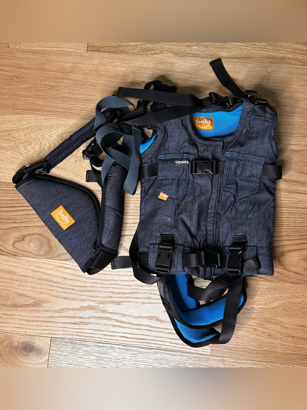 Firefly Upsee Upright Mobility Harness Denim & Blue Foot Straps NOT Included MED